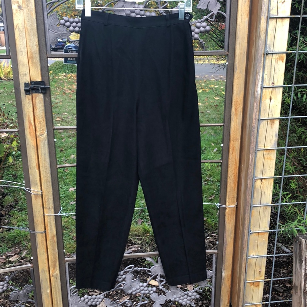 Talbots black polyester blend side zip trousers size 2